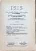 ISIS  Revue internationale consacrée à l'Histoire de la Science et de la Civilisation N° 6 - Tome II. Collectif