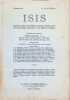 ISIS  Quarterly Organ of the history of science and of the International Committee of the History of Science N° 53 - Volume XVIII(2). Collectif