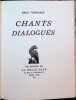 Chants Dialogués. Emile Verhaeren
