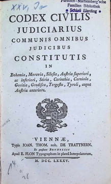 Codex Civilis Judiciarius Communis Omnibus Judicibus Constitutis in Bohemia , Moravia , Silesia , Austria Superiori, ea. undefined