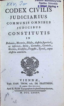 Codex Civilis Judiciarius Communis Omnibus Judicibus Constitutis in Bohemia , Moravia , Silesia , Austria Superiori, ea. undefined