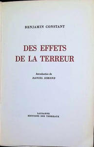Des Effets de la terreur