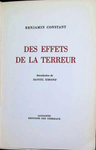 Des Effets de la terreur