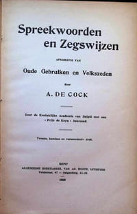 Spreekwoorden en Zegswijzen afkomstig van Oude gebruiken en Volkszeden