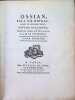 Ossian, Fils De Fingal, Barde Du Troisieme Siecle: Poesies Galliques traduites sur l'Anglois de M. McPherson. 2 tomes complet. M. McPherson , Le ...