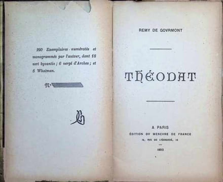 Théodat. Remy de Gourmont