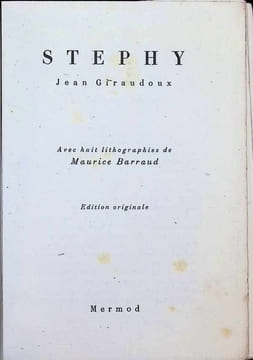 Stephy. Jean Giraudoux