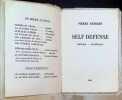 Self Defense     Critique - Esth&eacute;tique. Pierre Reverdy