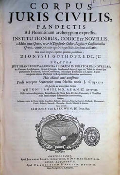Corpus juris civilis, pandectis Ad Florentinum archetypum expressis, institutionibus, codice et novellis, Addito textu Graeco, ut & in Digestis & ...