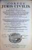 Corpus juris civilis, pandectis Ad Florentinum archetypum expressis, institutionibus, codice et novellis, Addito textu Graeco, ut & in Digestis & ...
