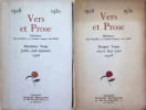 Vers et Prose 1928 - 1930 2 Volumes. 
