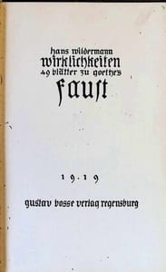 Wirklichkeiten 49 Blatter zu Goethe's Faust Goethes