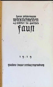 Wirklichkeiten 49 Blatter zu Goethe's Faust Goethes