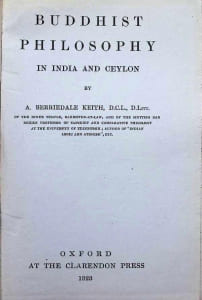 Buddhist Philosophy in India and Ceylon