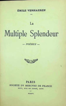 La Multiple Splendeur Poèmes. Emile Verhaeren