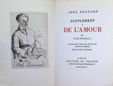 Supplément a de l'Amour de Stenhal