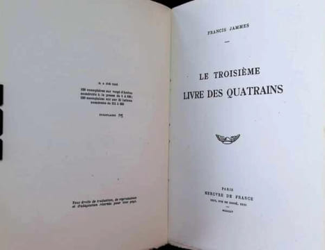 Les livres des Quatrains, 4 volumes. Francis Jammes