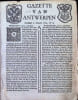 Gazette van Antwerpen 1734 -1735. 