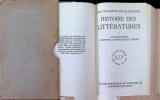 Histoire des Litt&eacute;ratures I. sous la direction de Raymond Queneau