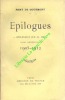 Epilogues. Réflexions sur la vie. Volume complémentaire. 1905-1912.. GOURMONT Rémy de