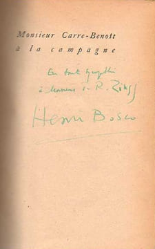 MONSIEUR CARRE-BENOÎT À LA CAMPAGNE. BOSCO Henri