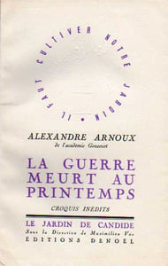 GUERRE MEURT AU PRINTEMPS (LA), Croquis Inédits