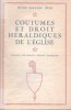 COUTUMES ET DROIT HÉRALDIQUES DE L'ÉGLISE. HEIM Bruno Bernard