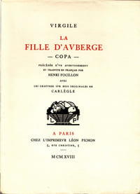 FILLE D'AUBERGE (LA), COPA, précédée d'un avertissement et traduite en français par Henri Focillon
