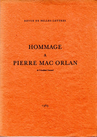 HOMMAGE A PIERRE MAC ORLAN, de l'Académie Goncourt