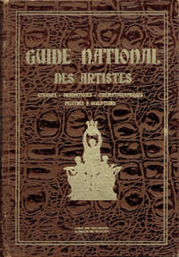 GUIDE NATIONAL DES ARTISTES, Lyriques, Dramatiques, Cinématographiques, Peintres et Sculpteurs