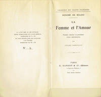 FEMME ET L'AMOUR (LA), Pensées choisies et précédées d'une introduction, par Jules Bertaut