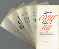 BRINS DE PLUME, Série I :
1) Les Caprices de la Gina, 2) Il Viccolo di Madama Lucrezia, 3) Vanina Vanini, 4) Lettres à Joséphine, 5) L'Évangile, 6) Cher Casanova, 7) Le Corbeau, 8) Réflexions sur l'Imitation de N.S.J.C., 9) Lettres à Corysande, 10) Mon Coeur mis à nu