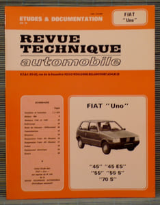 REVUE TECHNIQUE AUTOMOBILE N° 4421 - Fiat "Uno"