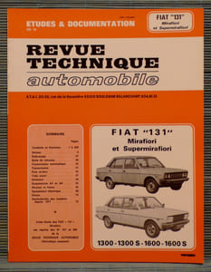 REVUE TECHNIQUE AUTOMOBILE N° 3572 Fiat "131" Mirafiori et Supermirafiori