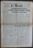 LE MONDE N° 286 - Samedi 17 novembre 1945 - Ne pouvant constituer le général de Gaulle renonce à assumer la présidence du gouvernement.. Collectif