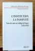 L'INSTITUTION LA PASSIVITÉ. MERLEAU-PONTY, Maurice