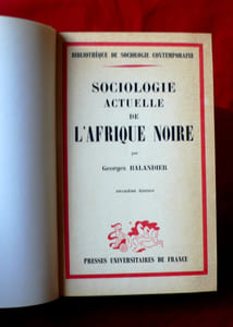 SOCIOLOGIE ACTUELLE DE L'AFRIQUE NOIRE