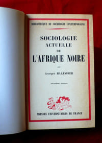 SOCIOLOGIE ACTUELLE DE L'AFRIQUE NOIRE