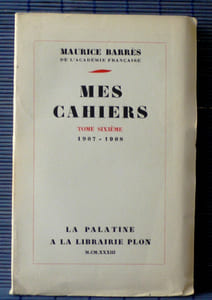 MES CAHIERS Tome sixième 1907-1908