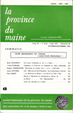 LA PROVINCE DU MAINE TOME 85 - 4e.... Collectif
