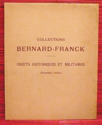 COLLECTIONS BERNARD-FRANCK
Première vente - ARMES D'HONNEUR, DE RECOMPENSE.
