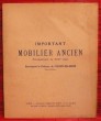 IMPORTANT MOBILIER ANCIEN garnissant le chateau de FLEURY-EN-BIERE 
Catalogue de vente. LAIR DUBREUIL (commissaire-priseur)
PAULME - LASQUIN ...