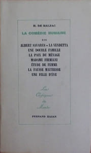LA COMÉDIE HUMAINE ~ Tome III 