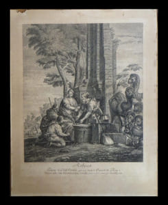 Rebecca Tableau de Paul Véronese qui est dans le Cabinet du Roy peint sur toile [...] gravé par Jean Moyreau.