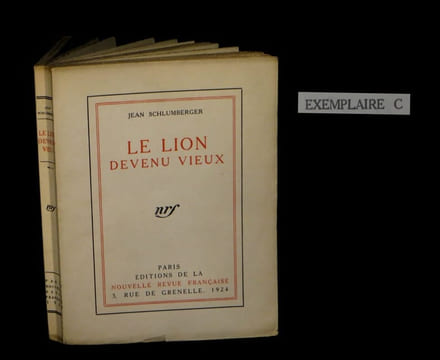 Le Lion devenu vieux.. SCHLUMBERGER (Jean).