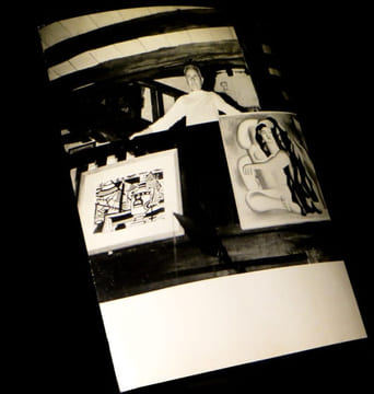 [Photographie originale figurant  Louis Aragon dans sa maison de campagne].. VOLTA (Pablo) - [ARAGON (Louis)].