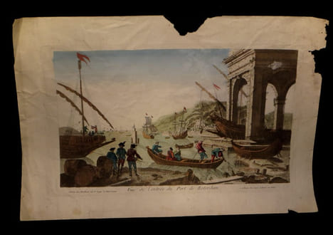 Vue de l'entrée du port de Roterdam  [sic, Rotterdam].. [anonyme] - [LORRAIN (Claude)].