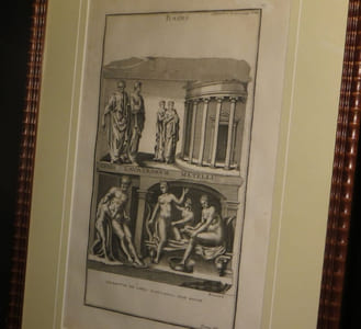 [Eau-forte figurant  des thermes romains in L'Antiquité expliquée].