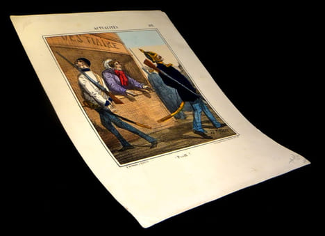 [Lithographie en couleurs intitulée :] Psssitt !.  CHAM (Amédée NOEL, dit).