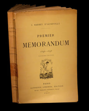 Premier Mémorandum (1836 - 1838).. BARBEY d'AUREVILLY (Jules).
